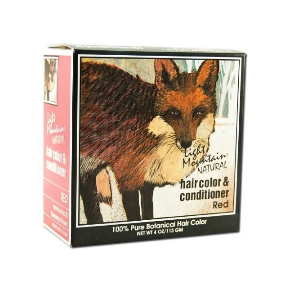 Light Mountain Natural Hair Color & Conditioner, Red - 4 Oz, 2 pack