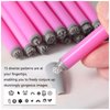DANNEASY Nail Art Stamp Pen Set (15PCS), 3s Quick DIY Nail Design Tools with Unique Patterns - Easy to Use, Flower Nail Stamper Pen, Nail Art Pen for DIY Salon Nails Supplies