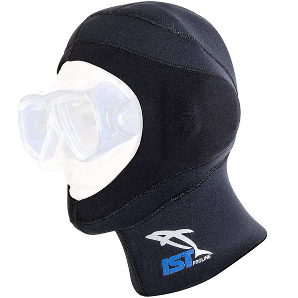 IST HD-6 Dual Layer 5mm Neoprene Dive Hood, Use with ProEar Mask (Small)