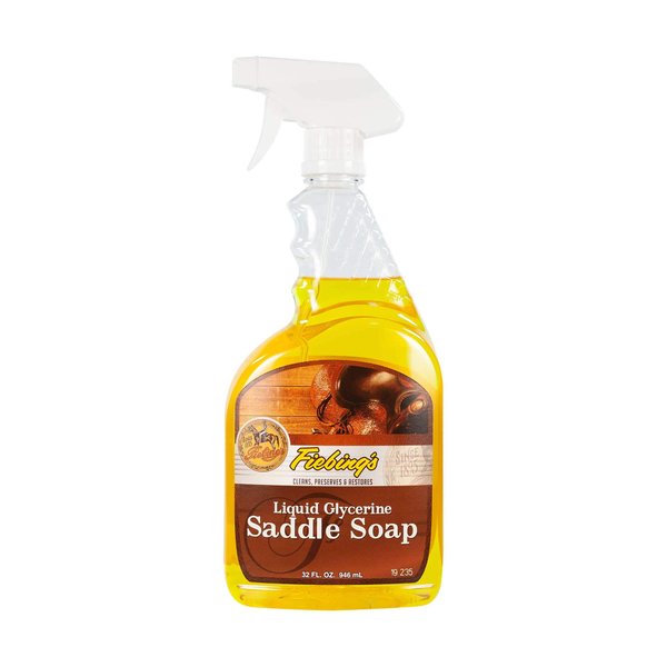 Fiebing's Liquid Glycerine Saddle Soap for Leather (32 oz) - Smooth Leather Cleaner & Conditioner to Soften, Protect & Restore Leathercraft - for Car Seat, Couch, Shoe, Purse, Boot, Bag, & Saddles
