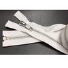 YKK® - Aluminum Metal Tent or Sleeping Bag Zipper (Custom Length) YKK® #5 Medium Weight Separating Color White Made in USA (Length 120 Inches)