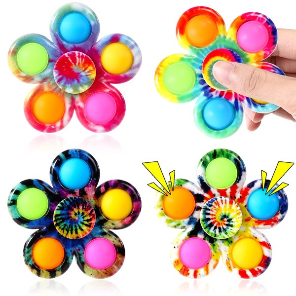 Effacera Fidget Spinners Toys 4 Pack, Easter Basket Stuffers for Kids, Fidget Spinner Toys, Bulk Pop Sensory Stress Relief Toys, Easter Birthday Classroom Prizes Gifts for Teens Girls Boys