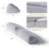 Cervical Neck Pillows for Pain Relief Sleeping, Memory Foam Neck Bolster Pillow for Stiff Pain Relief, Neck Support Pillow Neck Roll Pillow for Bed Pillow (Light Grey)