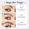Eyebrow Pencil Eyebrow Microblading Pen - Eye Makeup Eyebrow Pen Micro 4 Point Brow Pen Lift & Snatch Eyebrow Microblading Pen Long-Lasting Waterproof Natural Eyebrow Hair (Light Brown)