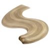 YoungSee Sew in Hair Extensions Real Human Hair Blonde Highlight Soft Weft Human Hair Extensions Dark Ash Blonde Highlighted Light Blonde Soft Sew in Real Hair Extensions for Women 20Inch 100G