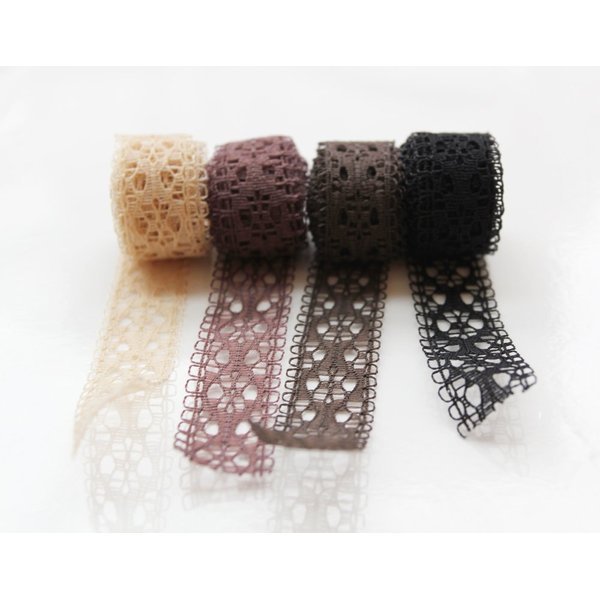 Brand New Wig Making Lace Trim-1cm Single Trim (1cm, Black)