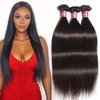 UNice Hair Brazilian Straight Hair 3 Bundles Hair Weft 100% Unprocessed Virgin Human Hair Extensions Weave Natural Color (12 14 16inch)