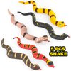 Niskaqsn 5PCS Realistic Rubber Snake,Soft and Stretchy Snake Toys for Kids,Fidget Toys for Adults,Squeeze Toys,Stretch Toys,Fake Snake Toys, Decoration Party Favors Prank Props Toys