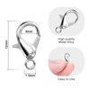 100PCS Lobster Clasps, Metal Alloy Small Lobster Claw Clasps, Weico Lobster Clip for Handmade Necklace, Bracelet Jewelry Making Accessories Fastener Hook(12mmx6mm, Nickel)