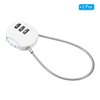 PATIKIL Combination Lock 8 Inch, 2 Pcs 3 Digit Outdoor Waterproof Code Padlock with Wire Rope for Luggage Gym Locker Fence Toolbox Backpack, White