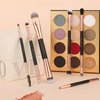 Double Sided Makeup Brushes, Docolor 6Pcs Double Ended Eyeshadow Brush Set Professional Eye Makeup Brushes Set Foundation Eyeshadow Blending Eyebrow Travel Make Up Brushes Kits