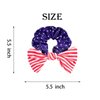 2PCS Patriotic Hair Ties Independence Day Hair Scrunchies Bow Knotted Rubber Bands Soft Elastic Bands USA Flag Star Design Blue Red White Hair Accessories for Women Girls