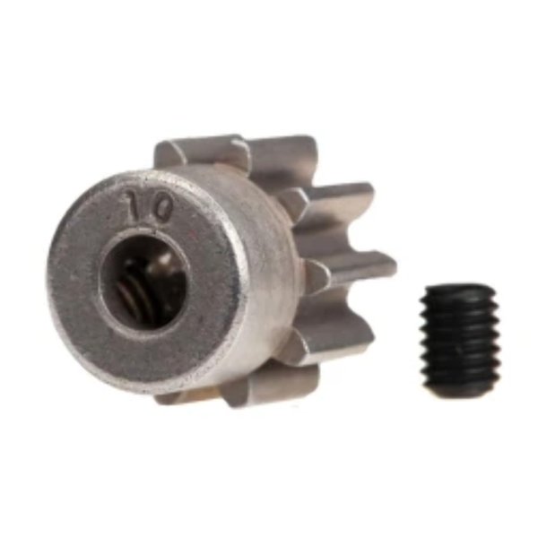 Traxxas 6746 10 Tooth Steel Pinion Gear, Silver