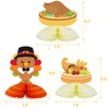 Thanksgiving Honeycomb Centerpieces 6 Pack Turkey Table Decorations Fall Decor Party Supplies 6.5 x 8 Inch for Home