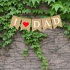 I Love Dad Banner Father's Day Decor Burlap Banner Happy Fathers Day Birthday Party Supplies Hanging Decorations Daddy's Day Gift