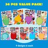 JOYIN 36PCS 9.8"x6.7" Make a face Stickers for Kids, Make Your Own Dinosaur Stickers, Animal Party Favors Kids Crafts, Goodie Bags Stuffers for Kids, Classroom Rewards