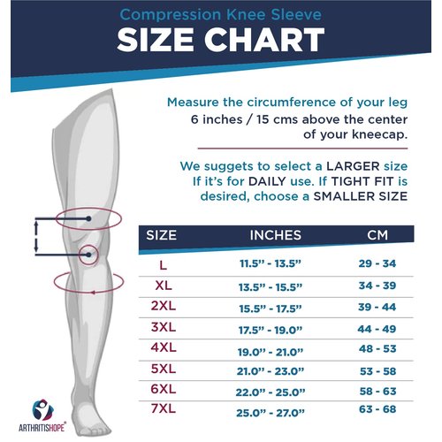 ArthritisHope Knee Braces for Knee Pain (6XL) - Knee Compression Sleeves, Plus Size for Men and Women, Adjustable Knee Brace for Arthritis Pain, Meniscus Tear, Knee stabilizer and Support.