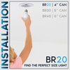 LUXRITE BR20 LED Light Bulb, 6.5W (45W Equivalent), 3500K Natural White, 460 Lumens, Energy Star, Dimmable, Damp Rated, LED Flood Light Bulb, UL Listed, E26 Medium Base