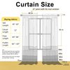 Chyhomenyc White Sheer Curtains 54 Inch Long 2 Panels, Short Voile Drapes for Kitchen Dinning Small Windows Bathroom Living Room Bedroom, Rod Pocket, 42Wx54L Inches, Total 84 Inches Width