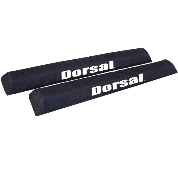 Dorsal Aero Roof Rack Pads for Factory and Wide Crossbars - Pack of 2 for Surfboards Kayaks Sups Snowboards Polyester 28" Inch Black