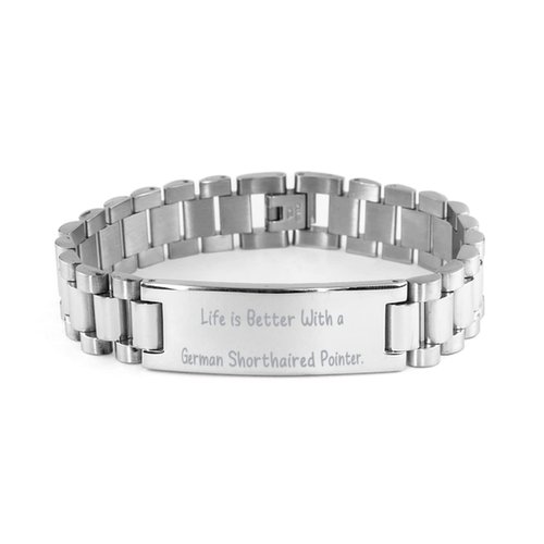 Game On Novelties Reusable German Shorthaired Pointer Dog, Life is Better with a German., Inspirational Holiday Ladder Bracelet for Dog Lovers