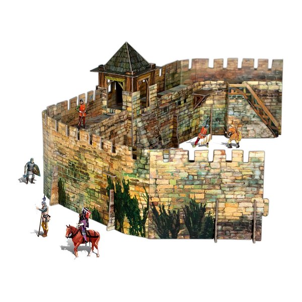 Clever Paper Town Wall with Figures
