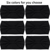 XTREND Hairbands, Wide Headbands For Women - Non Slip Fashion Stretch Headband, Boho Head Bands Women's Hair Thin Cloth Headbands Turban, Workout Hairband, Girls Headband, 6 Packs - Black