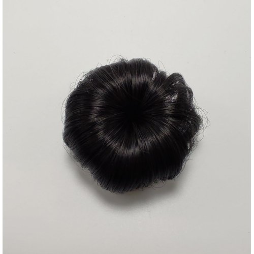 2PCS Synthetic Fiber Hair Bun with Alligator Clips Hair Extension Updo Donut Chignon Straight Synthetic Fake Ballet Messy Bun Short Ponytail Wig Hairpiece for Little Girls