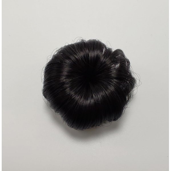 2PCS Synthetic Fiber Hair Bun with Alligator Clips Hair Extension Updo Donut Chignon Straight Synthetic Fake Ballet Messy Bun Short Ponytail Wig Hairpiece for Little Girls