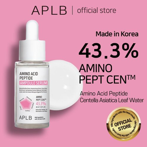 APLB Amino Acid Peptide Ampoule Serum | AMINO PEPT CEN™ 43.3% 1.35 FL.OZ/Korean Skincare, Moisturize, Wrinkle Care, Elasticity care, Revitalize for gentle and improve skin texture