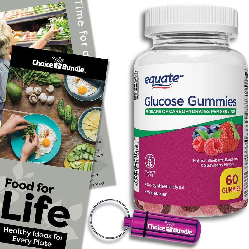 Choice Bundle Equate Glucose Gummies Compare to ReliOn Berry Flavor ...