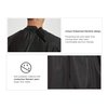 PERFEHAIR Salon Hair Cutting Cape with Rubber Neck Collar, Professional Anti-static Barber Cape for Shampoo, Haircut and Styling-Black-53 x 57 inches