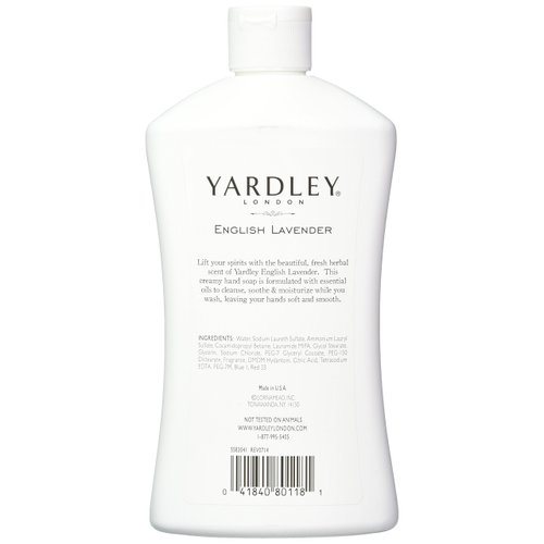 Yardley London English Lavender Liquid Hand Soap Refill, 16 Ounce