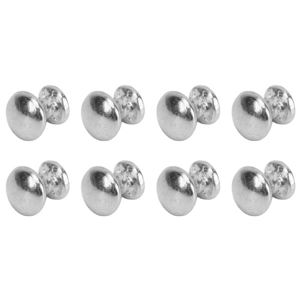 SPYMINNPOO 8Pcs 1:12 Scale Miniature Round Head Knobs, Metal Dollhouse Door Handle Knobs Furniture Knobs Accessories (Silver)