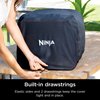Ninja XSKOCVR Premium Cover, Compatible Woodfire Outdoor Oven (OO100 series), Adjustable Drawstrings, UV and Water-Resistant, Lightweight, Black, 18.9'' x 17.9'' x 15.16