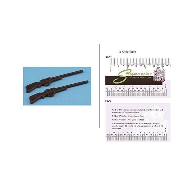 Dollhouse Miniature Rifles 2 Pack