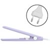 Flat Iron Curler, 2.8 X 0.7Inch Mini Simple Hair Straightener, for Curly Hair Straight Hair(purple, European plug)