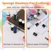 30 Pcs Craft Finger Sponge Daubers Reusable Finger Painting Sponge Easy to Clean Sponges Dauber Set Fingers Daubers for Face Painting Drawing Stamping Card Making Chalk Ink
