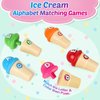 Torlam Alphabet Learning Ice Cream Toy Play Set, Toddler Learning Toy ABC Letter Recognition Matching 26 Letters Games, Kindergarten Preschool Classroom Must Haves Kids Learning Activities, 52 Pieces