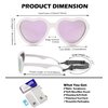 NULOOQ Flexible Heart Shaped Baby Polarized Sunglasses with Strap Adjustable Toddler & Infant Age 0-24 Months (White/Purple Mirrored + Pink/Pink Mirrored) - 2 Pack