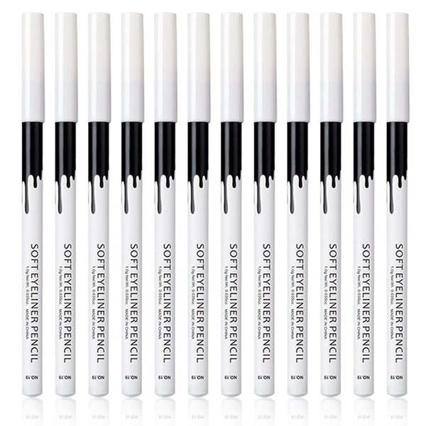 KAIQIKAIXI 12 White Eyeliner Pen, Eyebrow Pen,Eye Shadow Pencil, Lip Line Pen, Eyelid Pad, Pencil Makeup Set Tool