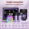 Kinglucky Gift Idea Karaoke Machine for Kids, Portable Mini Karaoke Machine Bluetooth Speaker with 1 Microphone, Colorful Lights & Long Play Time, Birthday Gift for Girl Ages 3-12 Toys Party (Purple)