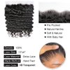 Deep Wave Bundles with Frontal 13x4 Lace Frontal With Bundles 100% Unprocessed Virgin Human Hair 4 Bundles With HD Frontal Brazilian Hair Extensions Natural Color (10 10 10 10+10)
