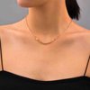 Iaceble Bohemia Tiny Star Chain Necklace Star Choker Necklace Lucky Star Necklace Minimalist Gold Star Link Necklace Jewelry for Women and Girls