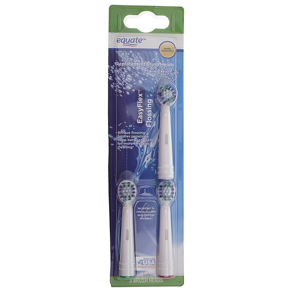 Equate EasyFlex Floss Effects Replacement Brush Heads, 3 count