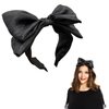 AEGYPIUS Knotted Bow Headbands - Wide Turban Headbands with Big Knot, Hair Hoop and Hair Accessories for Women and Girls (Black)