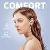 JIECAN Open Ear Headphones Bluetooth V5.3 Wireless Earbuds with Earhooks with Digital Display Charging Case, Conduction Headphones with Mic Waterproof Sport Earbuds for Running (Black)
