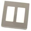 Leviton 80309-SGY 2-Gang Decora Plus Screwless Wall Plate - Gray