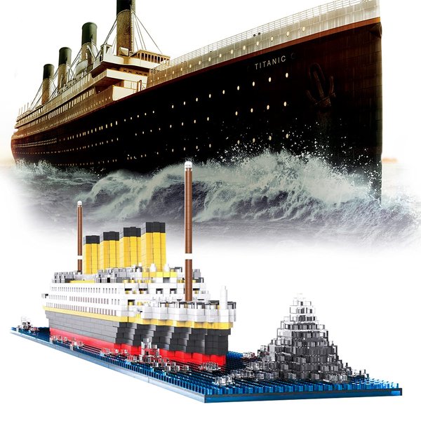 Titanic Model Micro Blocks Building Set Toys for Kids, 3D Puzzle DIY Educational Toy(1860 pcs)
