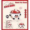 Elegrafy Happy Food Cute Food Series Mini Bricks Micro Building Kit Toys Desktop Ornaments Compatible Nano Kids (Sweet Ice Cream)